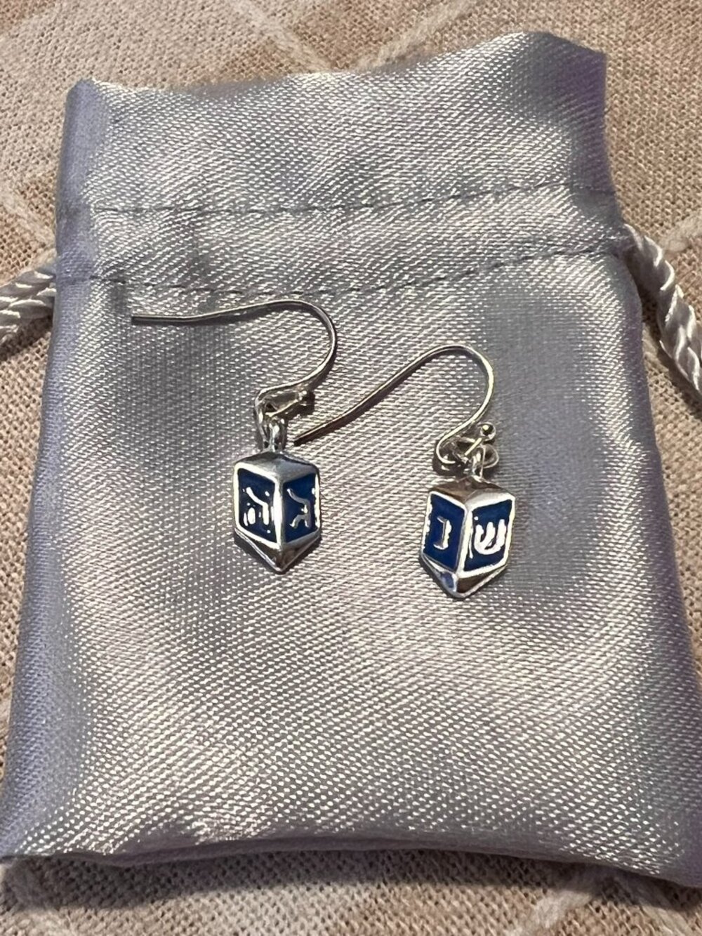 NEW - Hanukkah Dreidel Earrings with Gift Bag